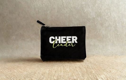 Kosmetiktäschchen 'Cheer Leader' – Schwarz mit Print CHEER addicted!