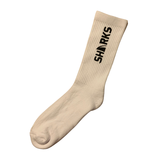 SHARKS Performance Socke – Weiß CHEER addicted!