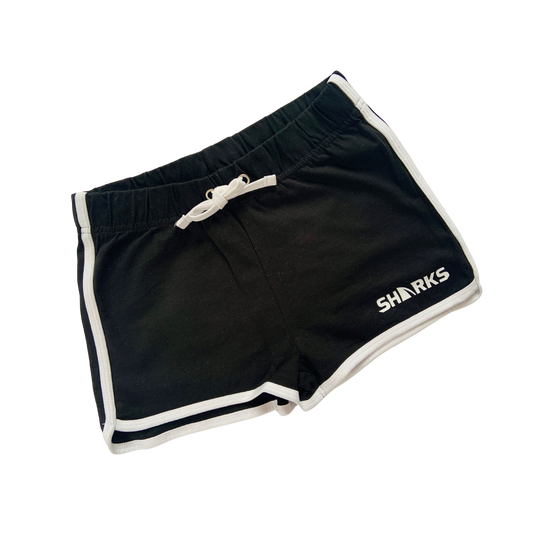 SHARKS Cheer Shorts – Schwarz/Weiß CHEER addicted!