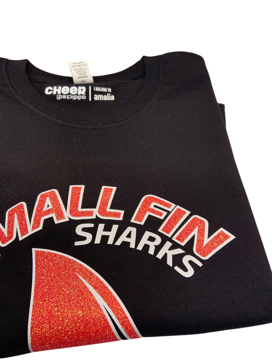Small Fin Sharks Shirt – Glitzer-Print CHEER addicted!