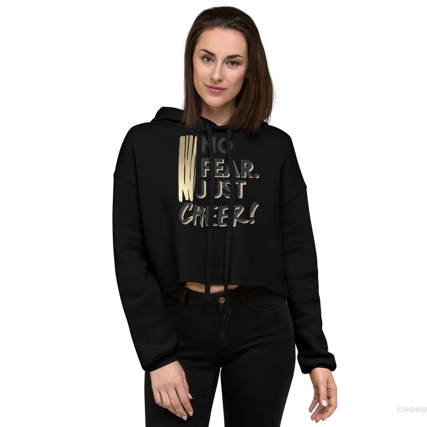 No Fear. Just Cheer! – Cropped Hoodie für Cheerleader - CHEER addicted!