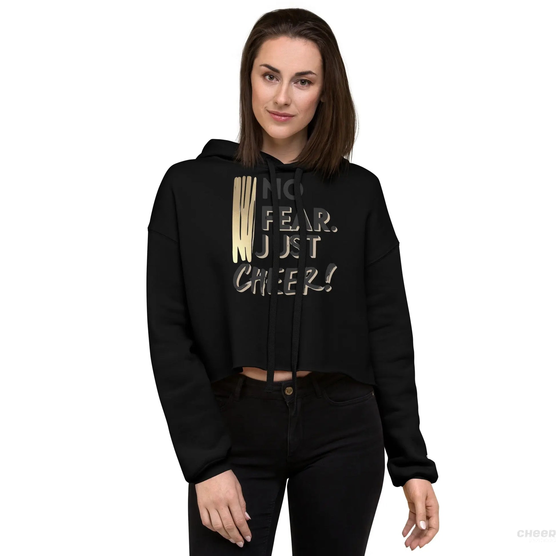 No Fear. Just Cheer! – Cropped Hoodie für Cheerleader - CHEER addicted!