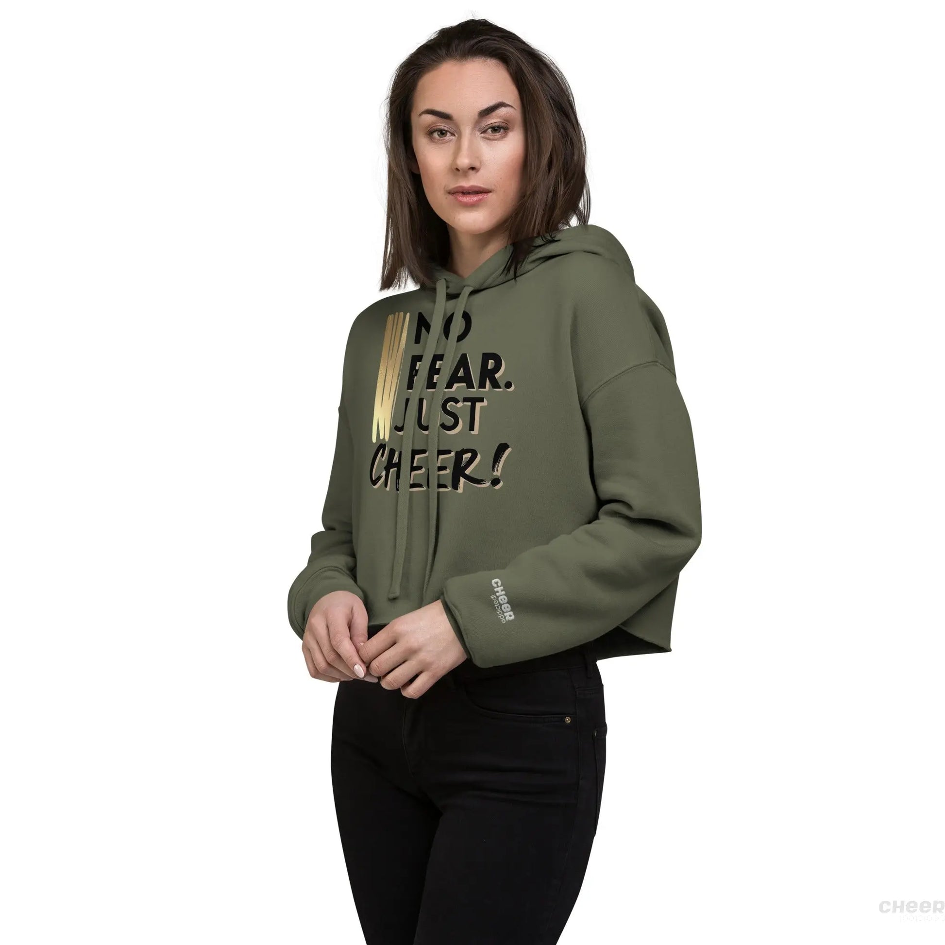 No Fear. Just Cheer! – Cropped Hoodie für Cheerleader - CHEER addicted!
