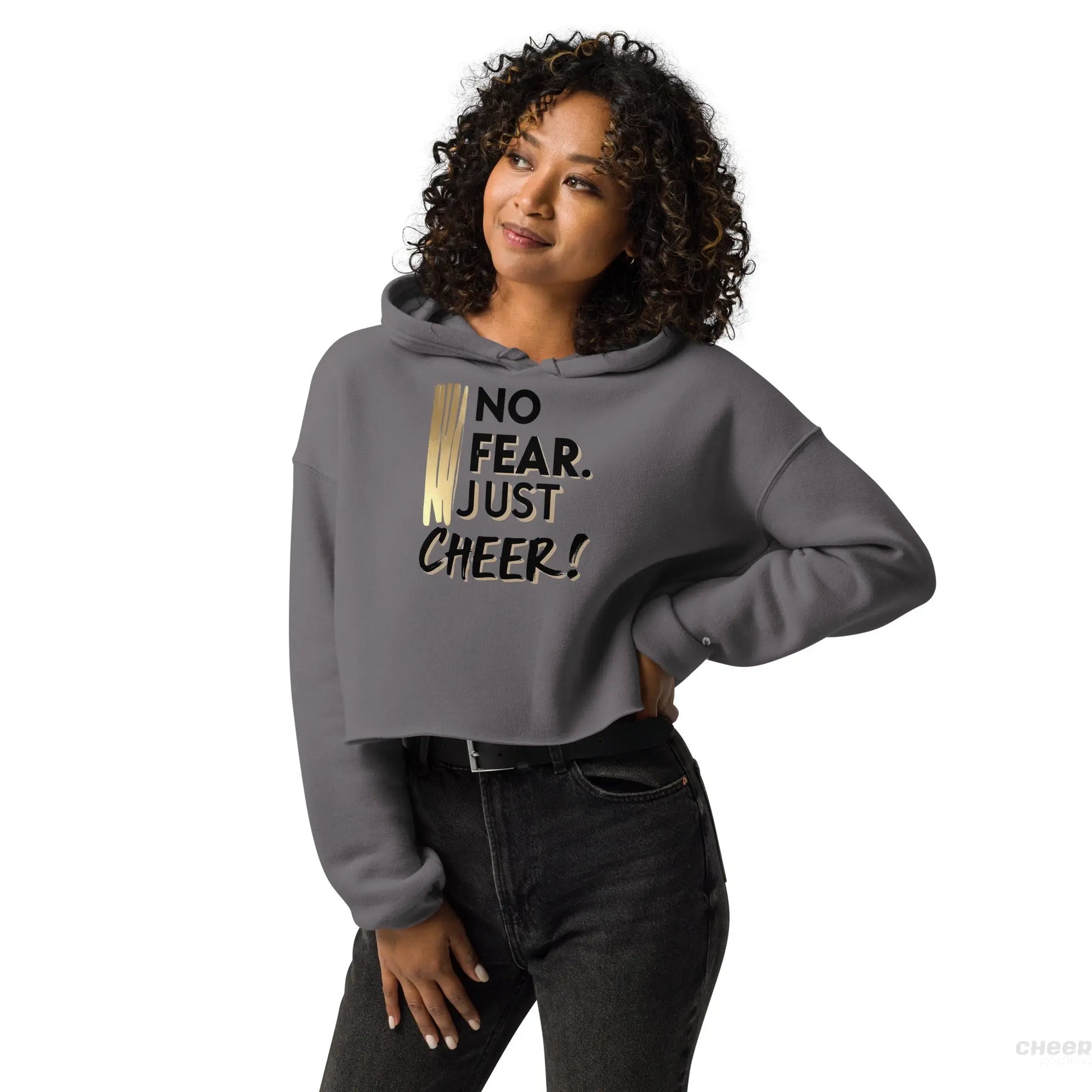 No Fear. Just Cheer! – Cropped Hoodie für Cheerleader - CHEER addicted!